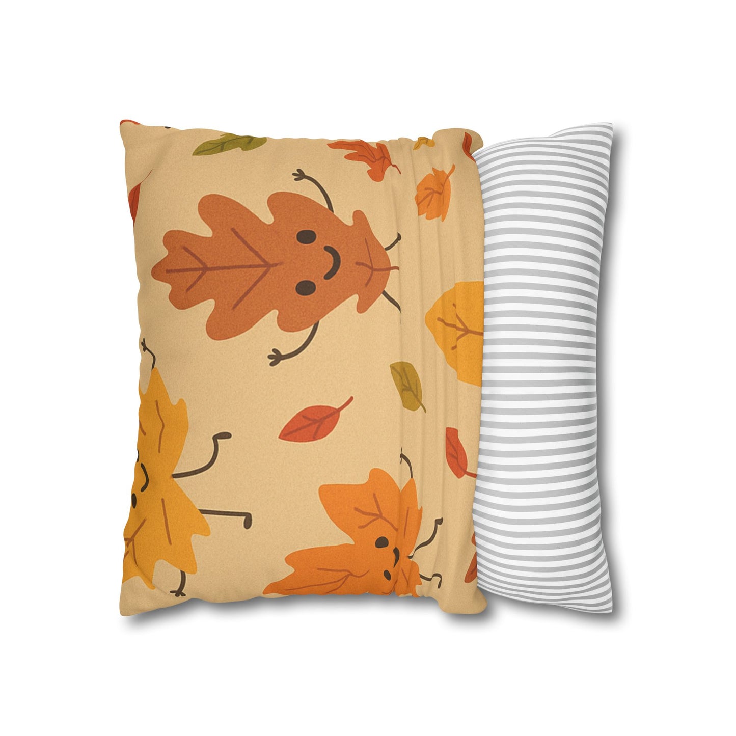 Cozy Autumn Pillow | Leaf Print Cushion Cover, Seasonal Home Accent, Thanksgiving Gift