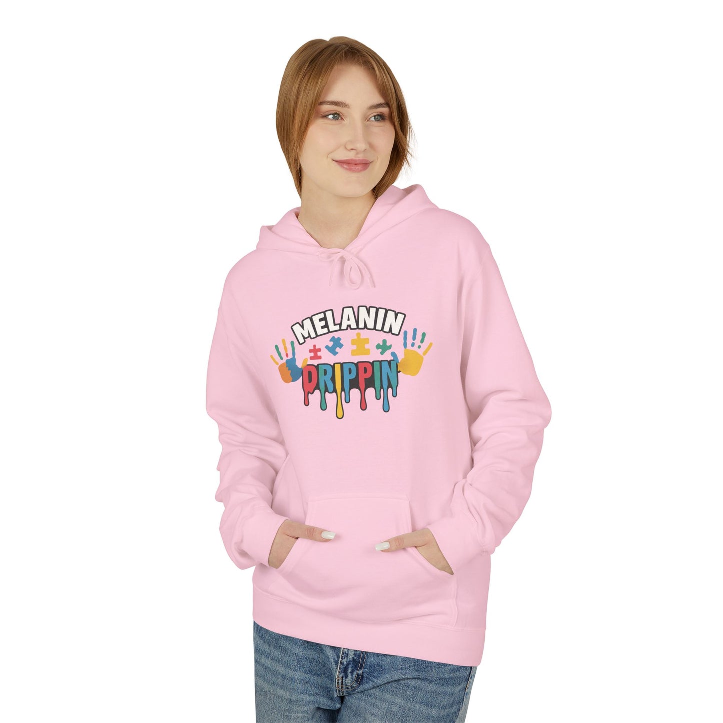 Melanin Poppin' Fleece Hoodie – All-Season Comfort & Inclusive Style