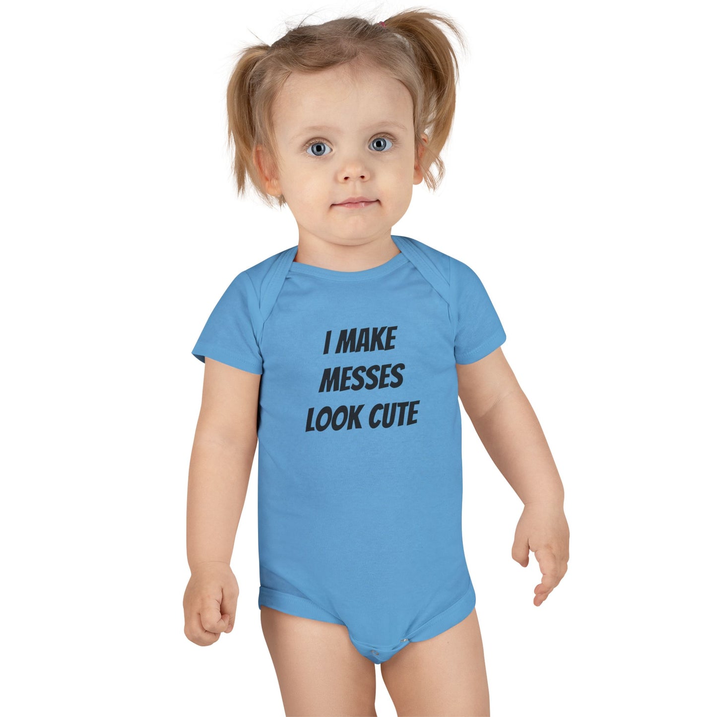 Funny Baby Onesie – “I Make Messes Look Cute” Newborn Outfit, Baby Shower Gift