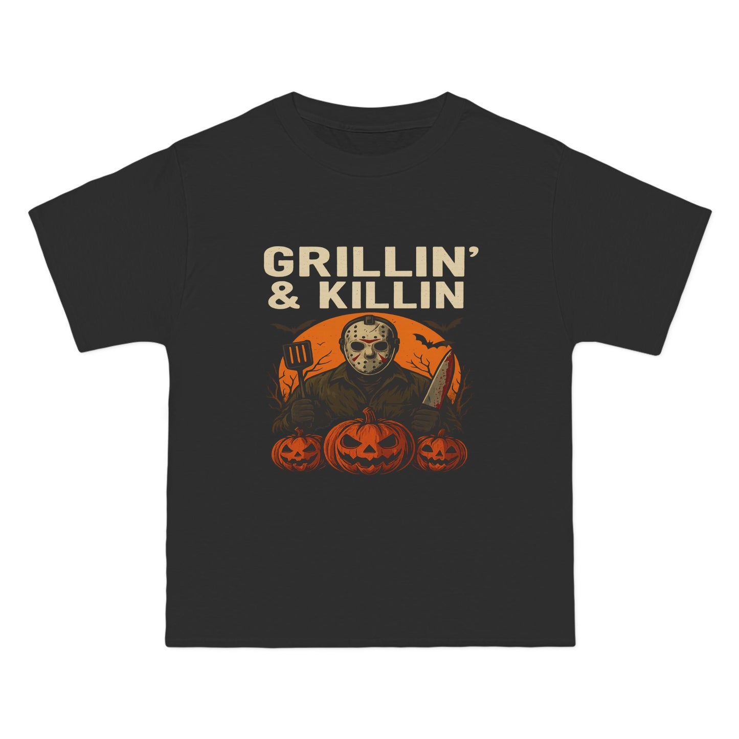 Halloween Grillin' & Killin' T-Shirt, Funny BBQ Shirt, Spooky Cookout Tee, Fall Celebration Apparel, Horror Fan Gift