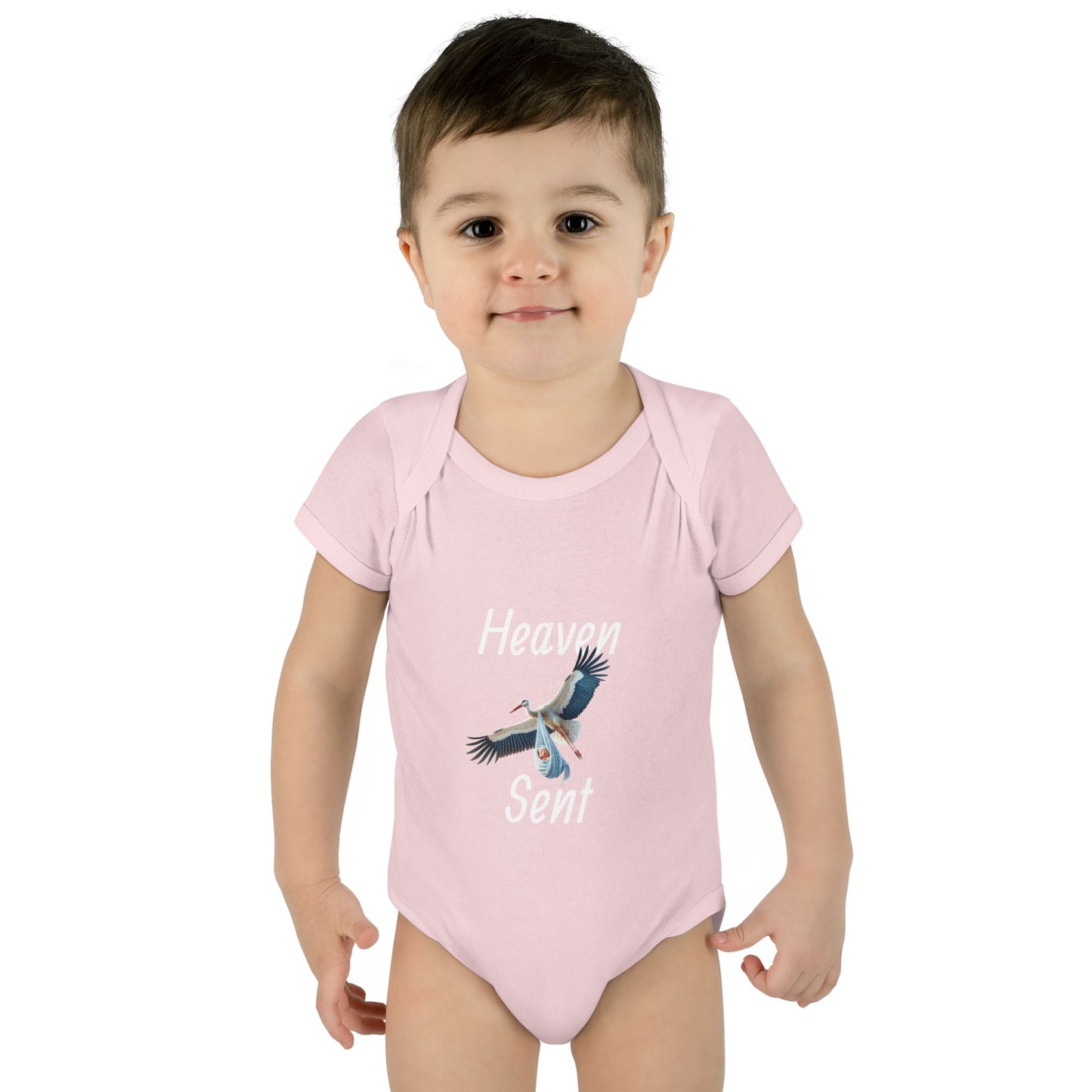 Adorable Stork Baby Bodysuit – Gender Neutral Infant Outfit, Newborn Gift, Cute Baby Shower Idea