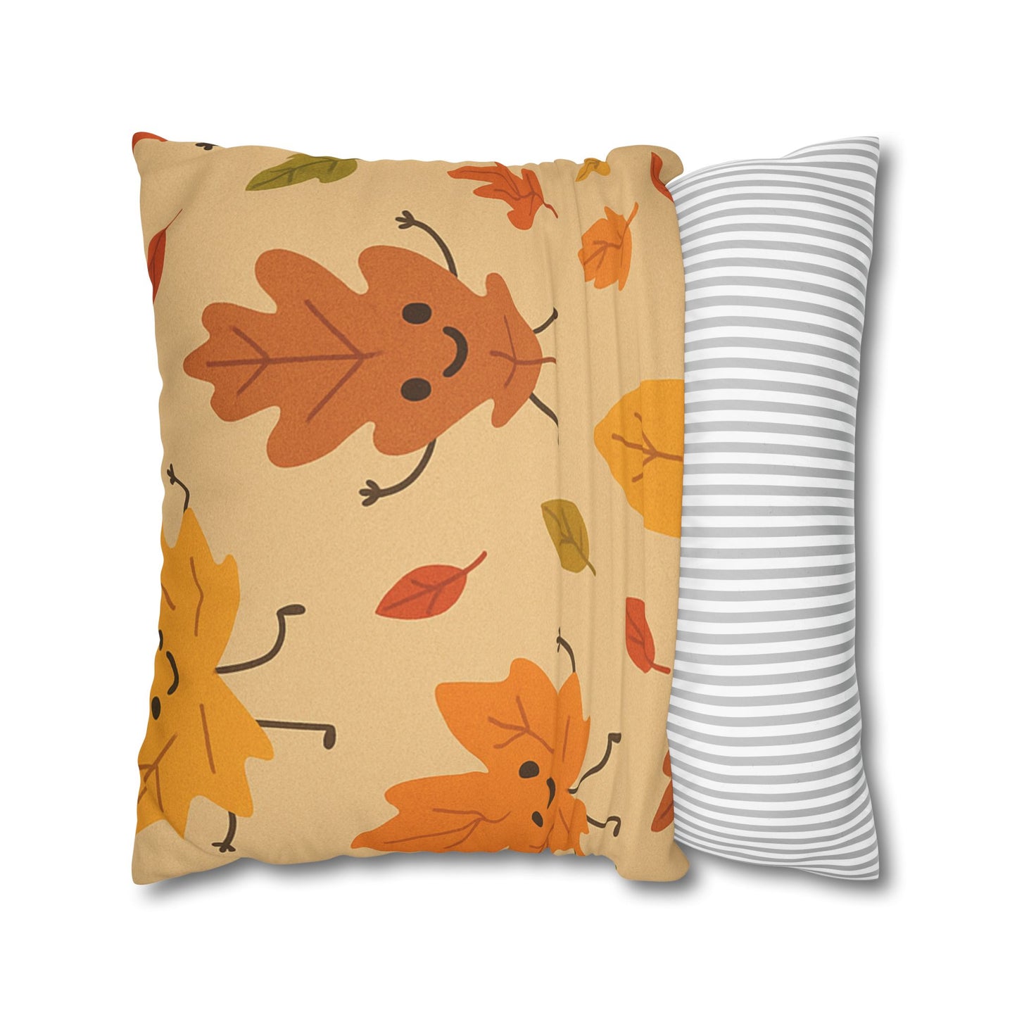 Cozy Autumn Pillow | Leaf Print Cushion Cover, Seasonal Home Accent, Thanksgiving Gift