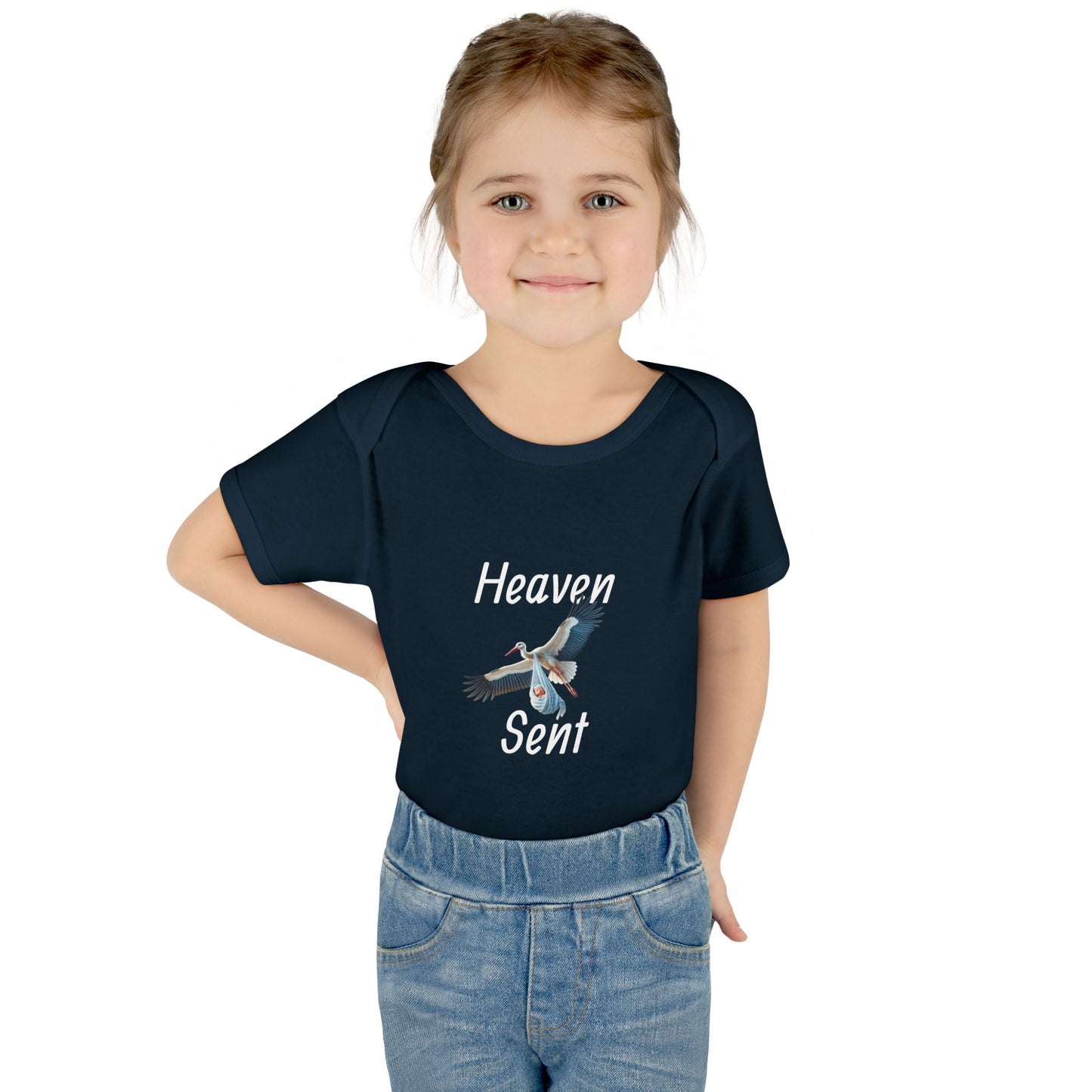 Adorable Stork Baby Bodysuit – Gender Neutral Infant Outfit, Newborn Gift, Cute Baby Shower Idea
