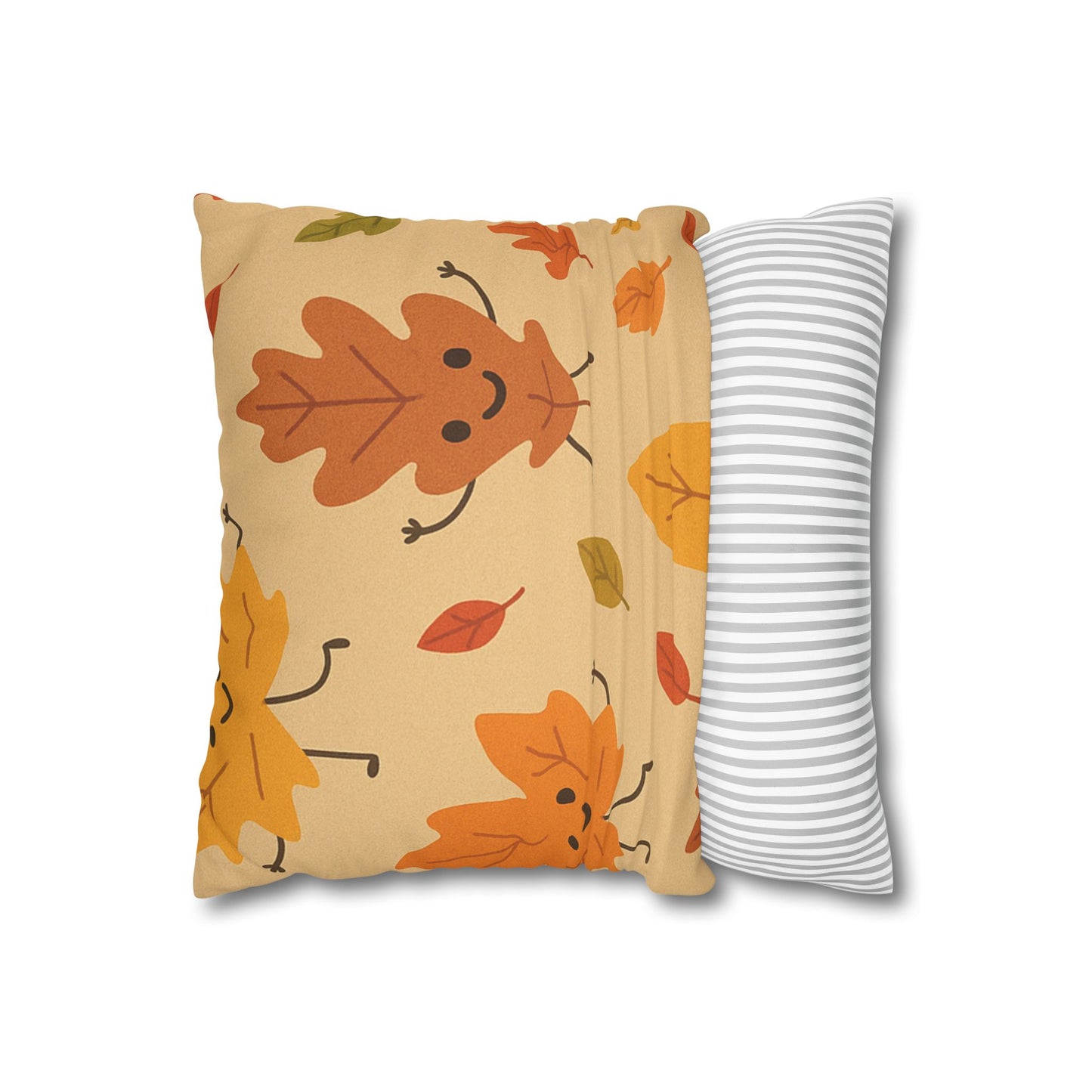 Cozy Autumn Pillow | Leaf Print Cushion Cover, Seasonal Home Accent, Thanksgiving Gift