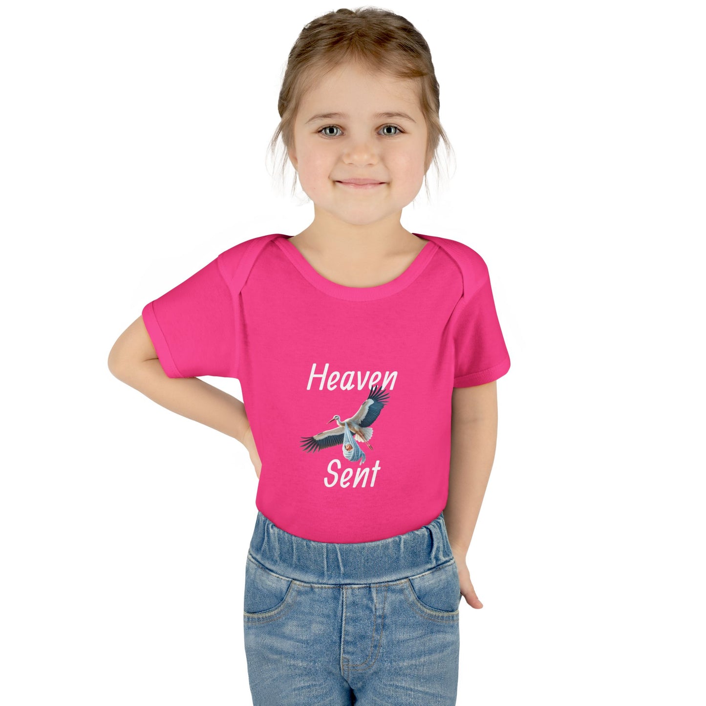 Adorable Stork Baby Bodysuit – Gender Neutral Infant Outfit, Newborn Gift, Cute Baby Shower Idea