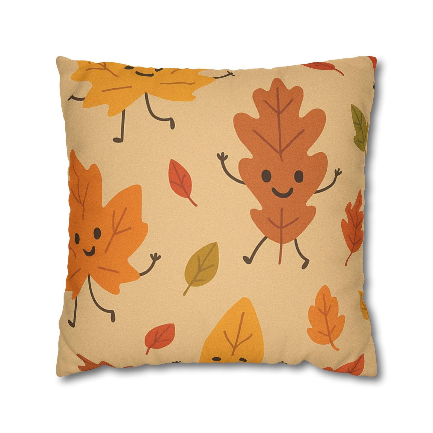 Cozy Autumn Pillow | Leaf Print Cushion Cover, Seasonal Home Accent, Thanksgiving Gift