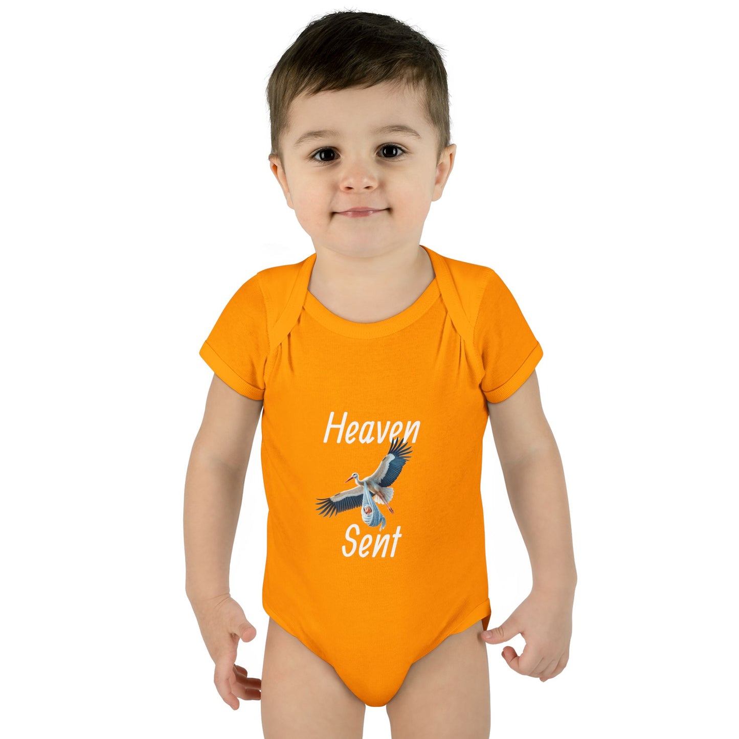 Adorable Stork Baby Bodysuit – Gender Neutral Infant Outfit, Newborn Gift, Cute Baby Shower Idea
