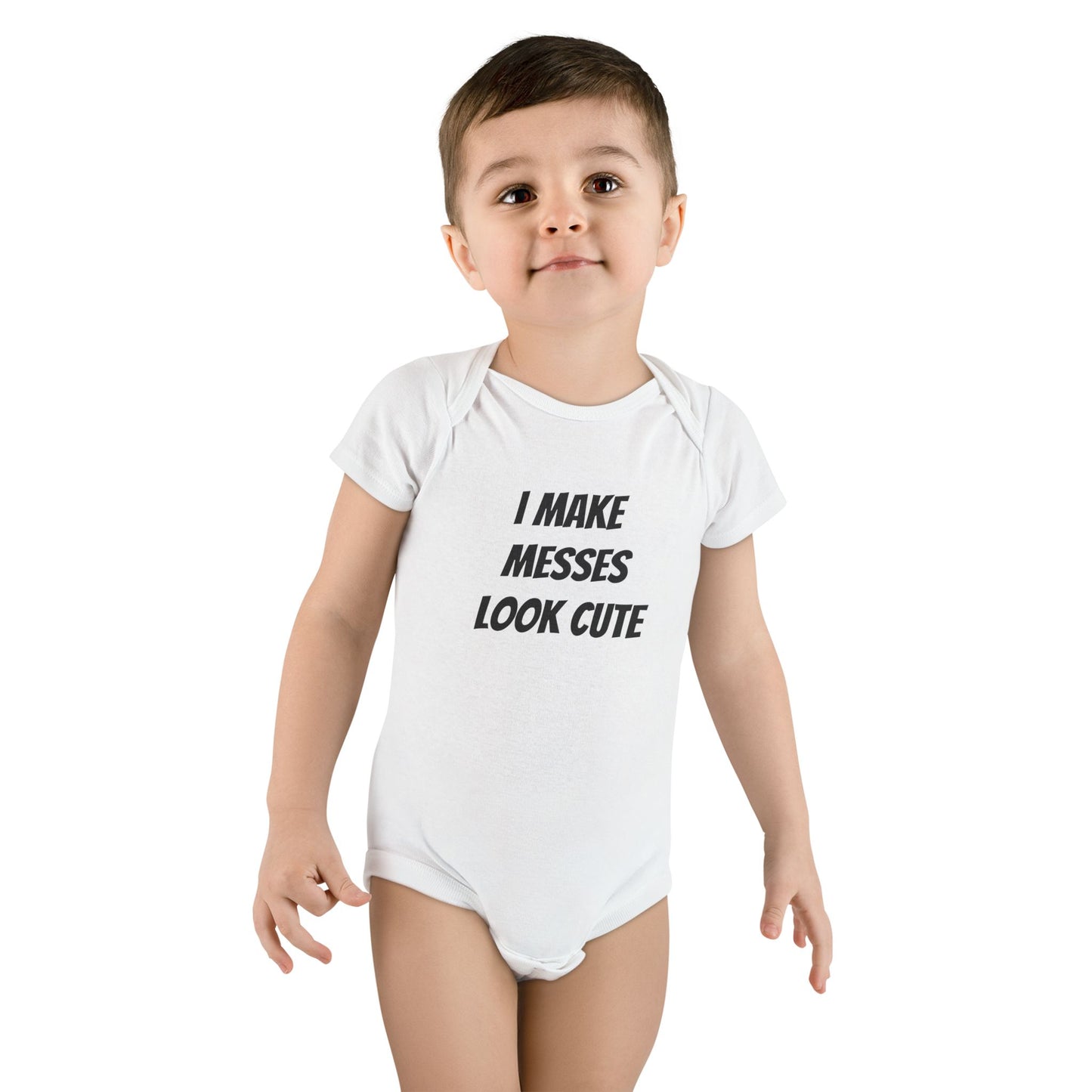 Funny Baby Onesie – “I Make Messes Look Cute” Newborn Outfit, Baby Shower Gift
