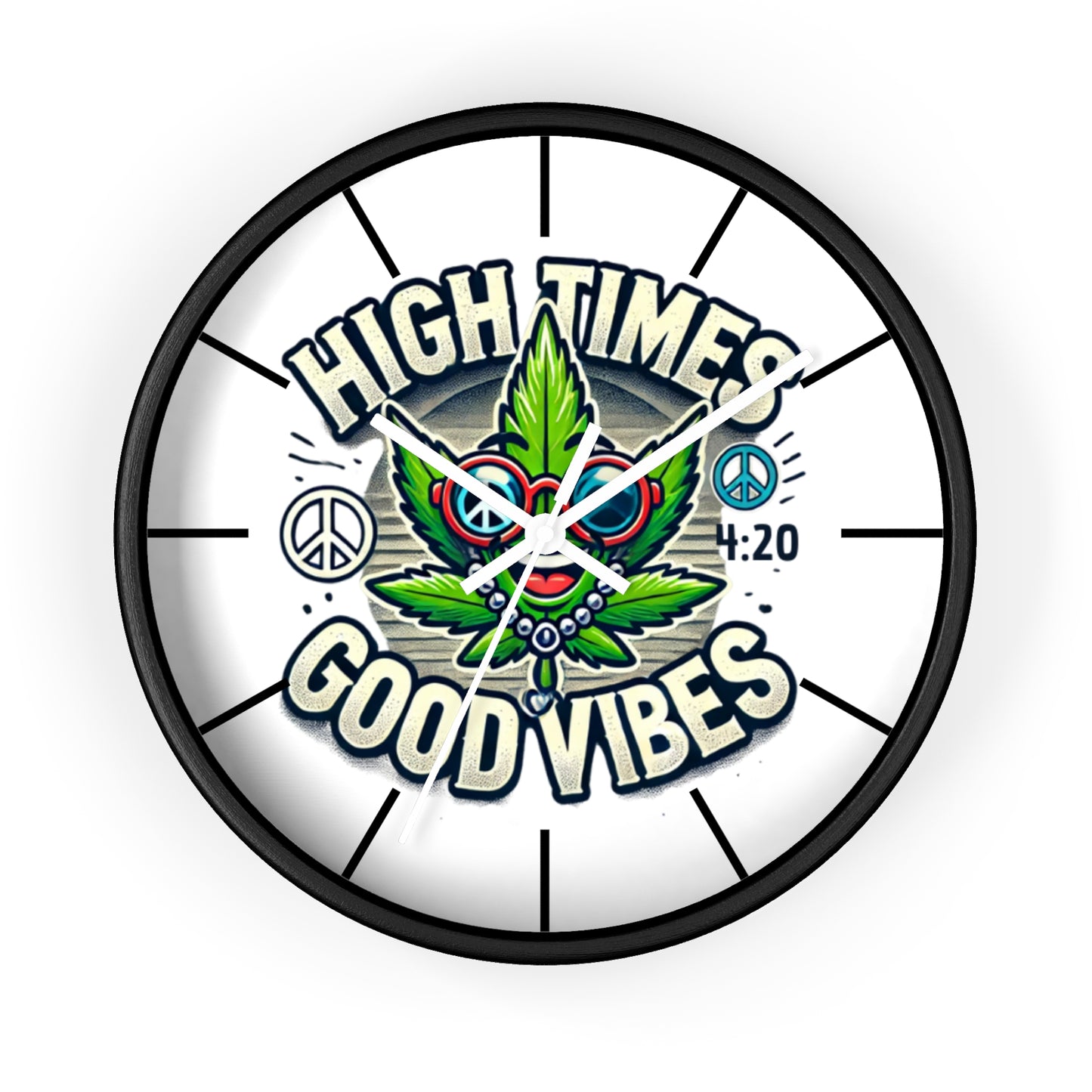 High AF Wall Clock – Trippy Weed Art, 420 Party Decor, Psychedelic Vibe for Chill Spaces