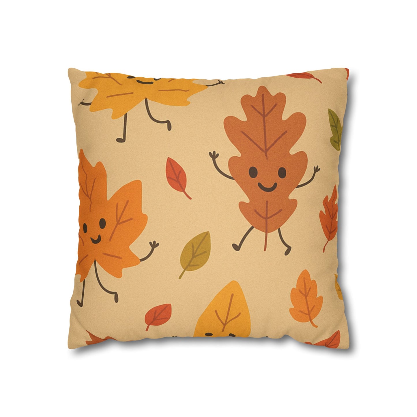 Cozy Autumn Pillow | Leaf Print Cushion Cover, Seasonal Home Accent, Thanksgiving Gift