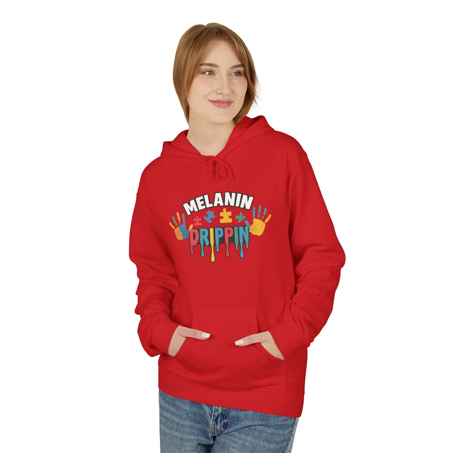 Melanin Poppin' Fleece Hoodie – All-Season Comfort & Inclusive Style