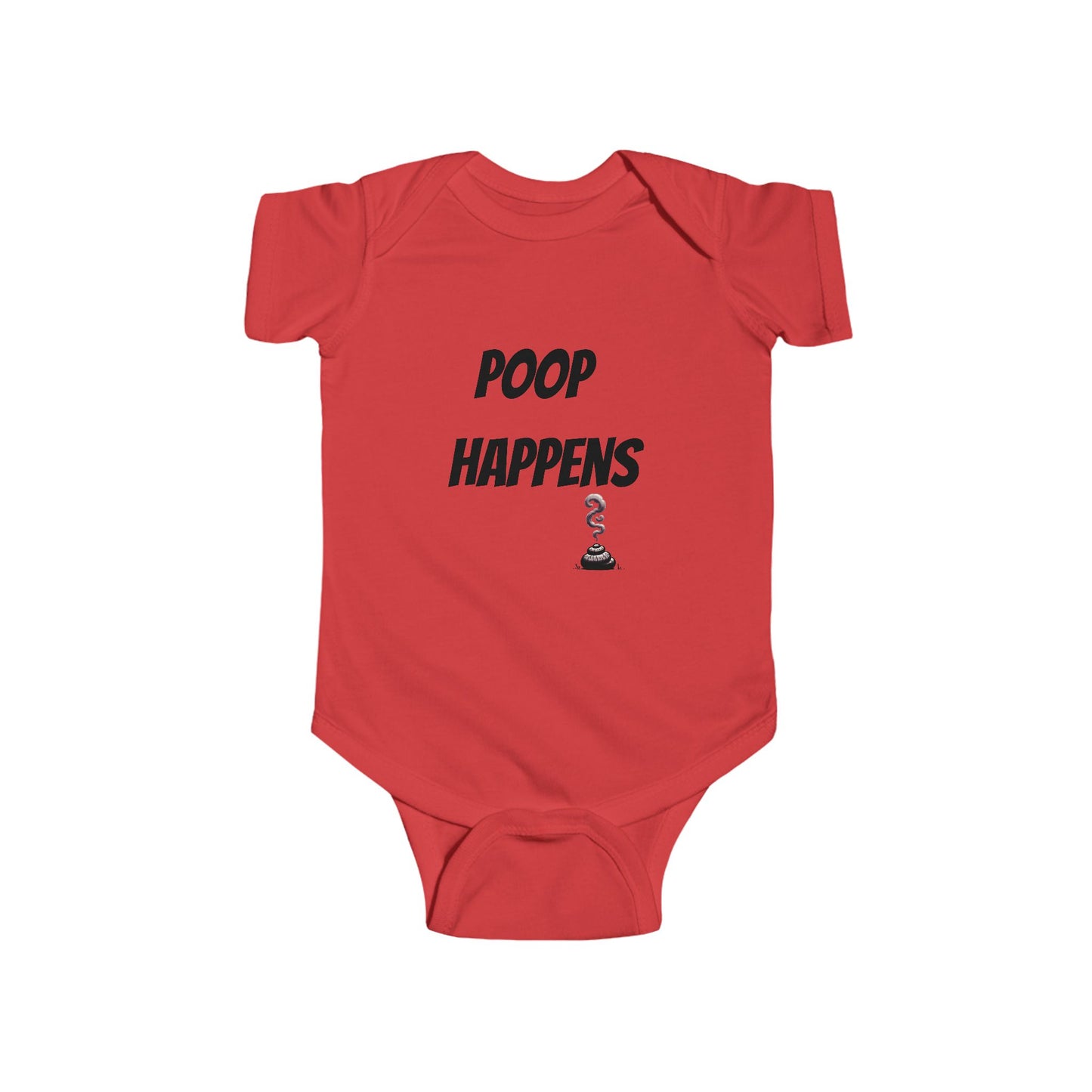 Funny Baby Onesie – “Poop Happens” Infant Bodysuit, Cute Newborn Gift