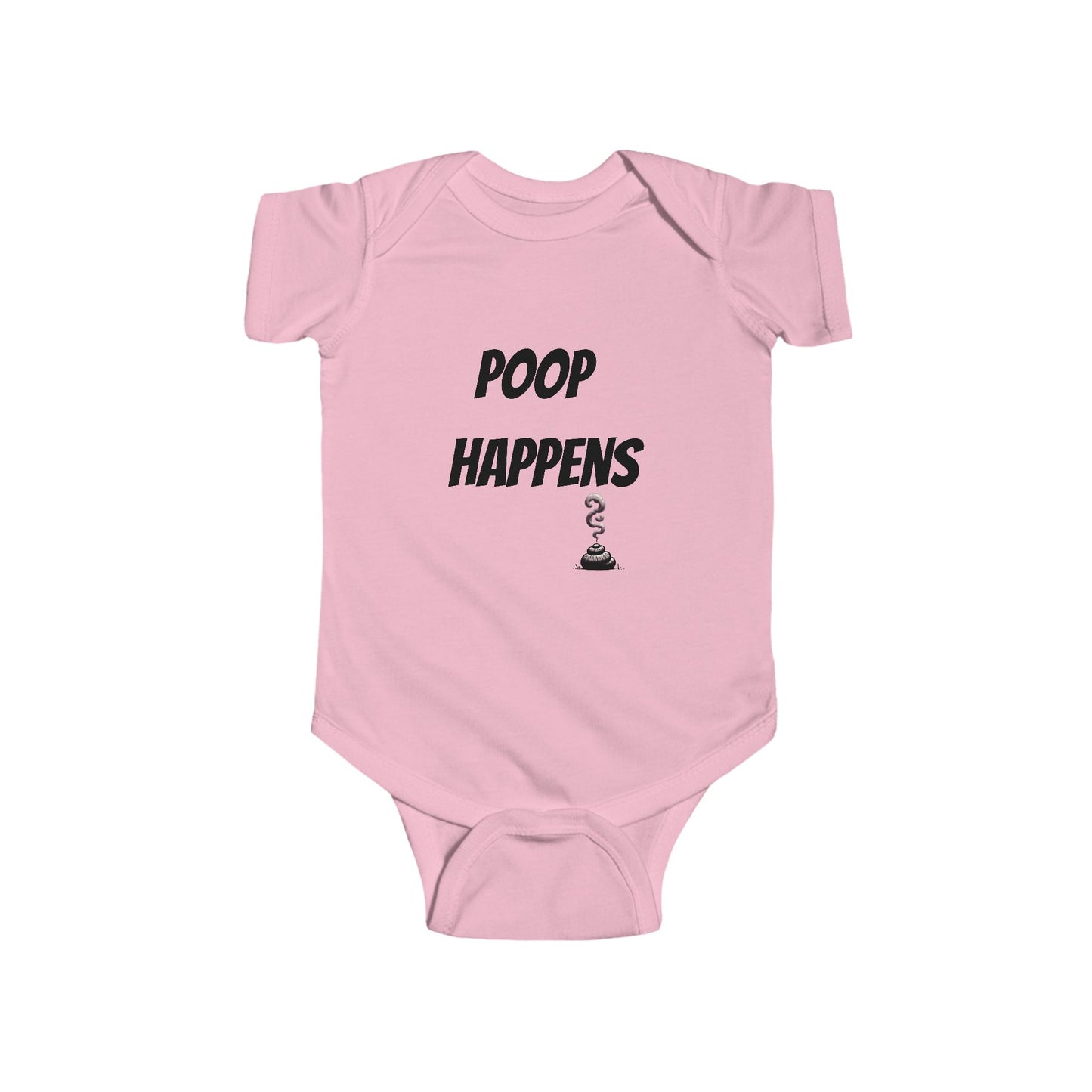 Funny Baby Onesie – “Poop Happens” Infant Bodysuit, Cute Newborn Gift