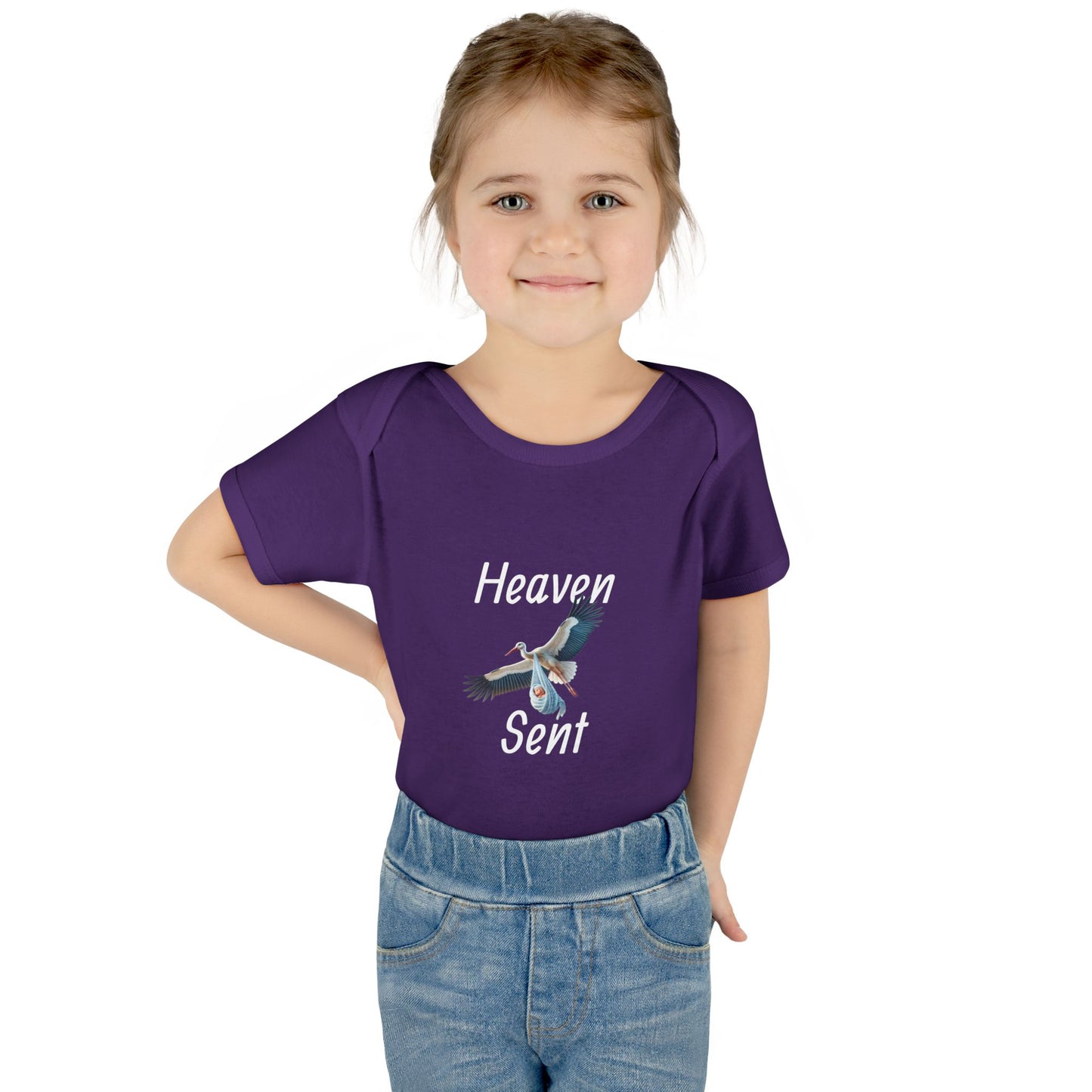 Adorable Stork Baby Bodysuit – Gender Neutral Infant Outfit, Newborn Gift, Cute Baby Shower Idea