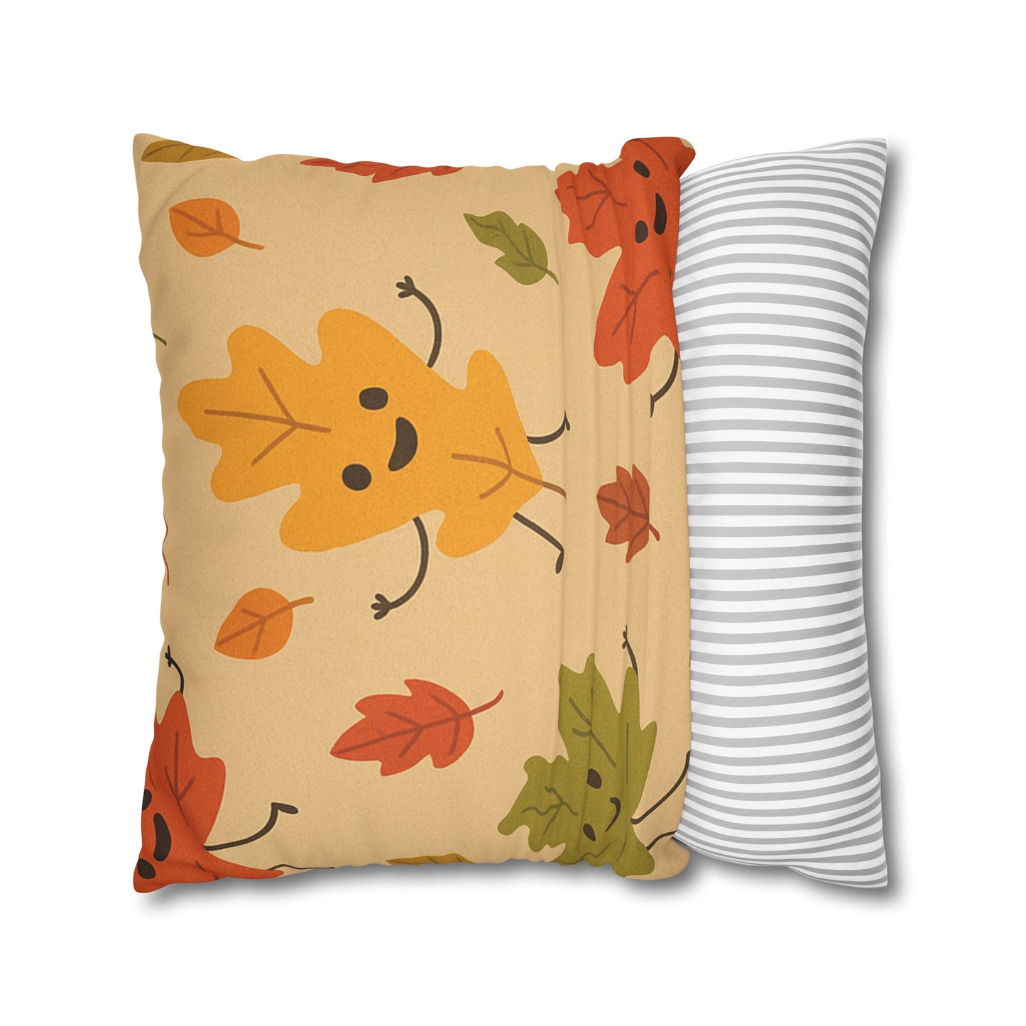 Cozy Autumn Pillow | Leaf Print Cushion Cover, Seasonal Home Accent, Thanksgiving Gift