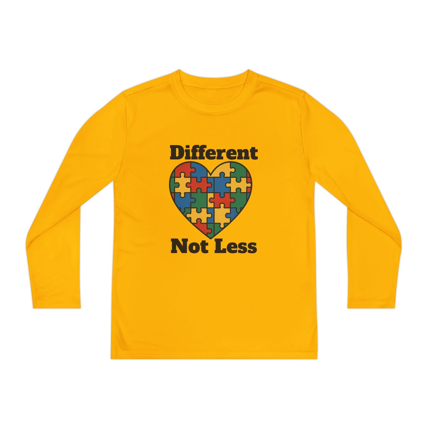 Youth Puzzle Heart Autism T-Shirt – Long Sleeve Supportive Top for Kids