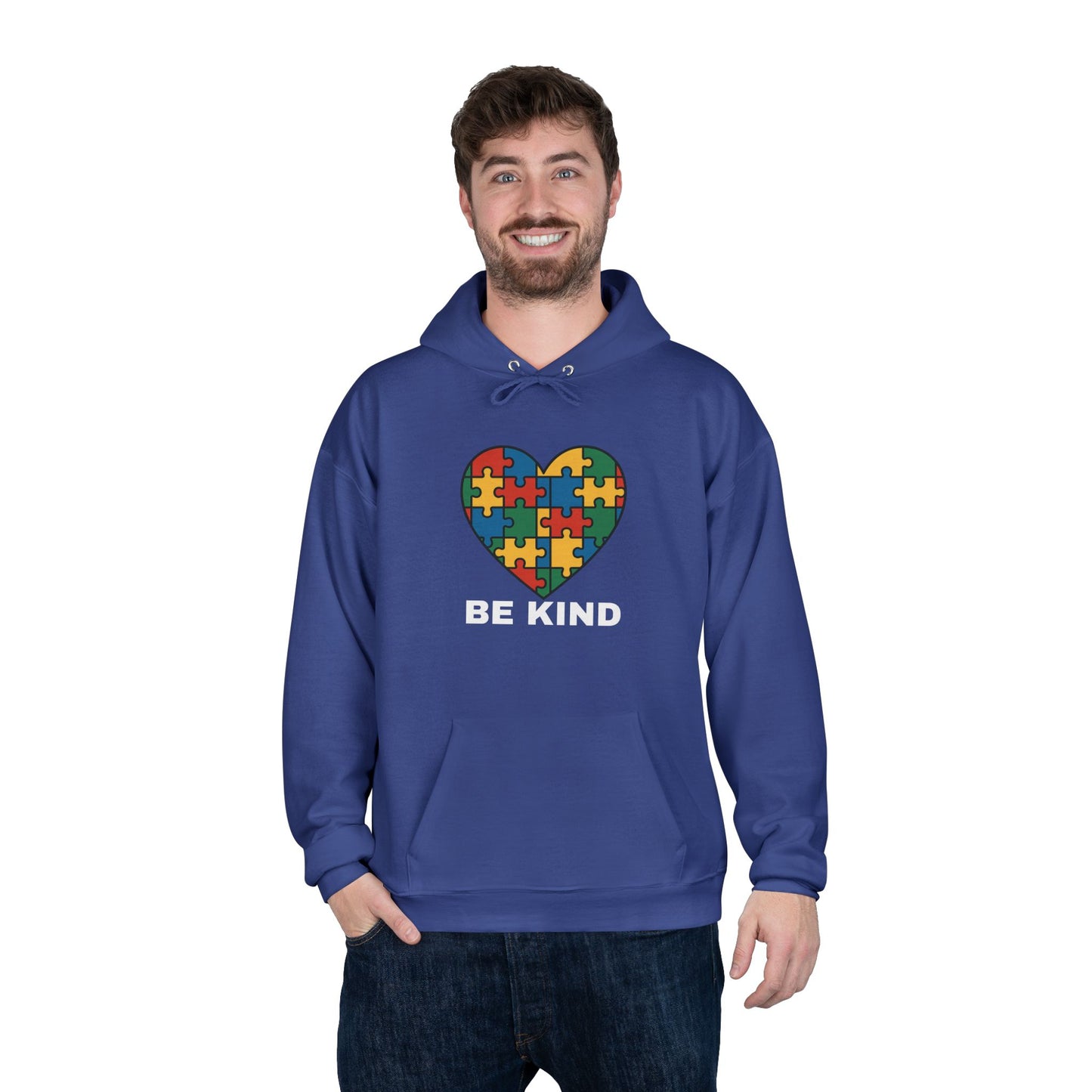 Autism Awareness Hoodie โ Kindness Puzzle Heart Eco-Friendly Unisex Sweatshirt