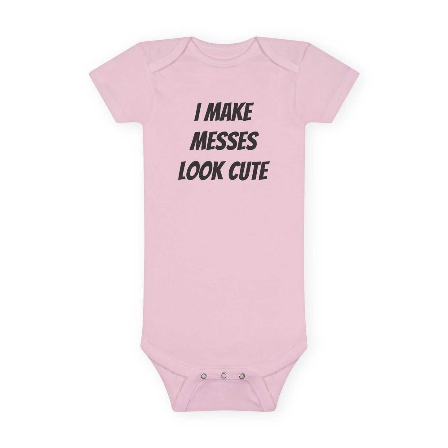 Funny Baby Onesie – “I Make Messes Look Cute” Newborn Outfit, Baby Shower Gift