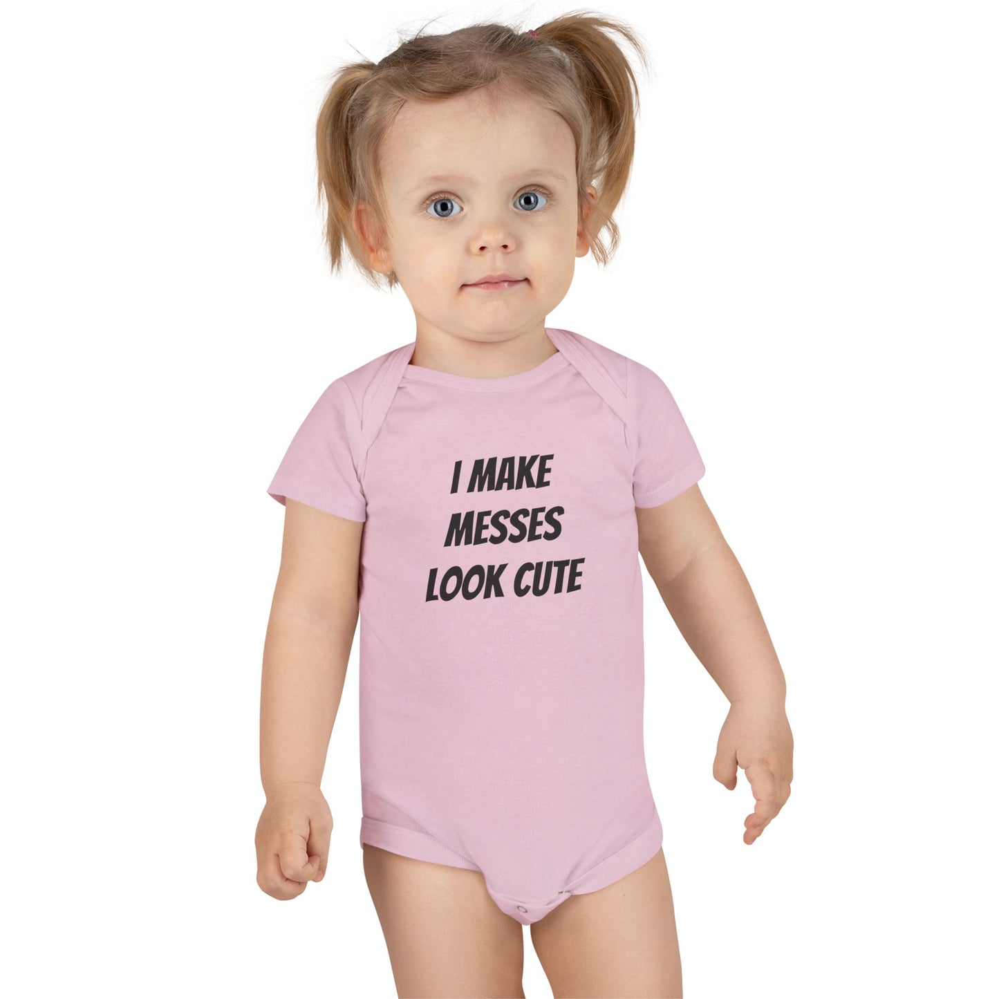 Funny Baby Onesie – “I Make Messes Look Cute” Newborn Outfit, Baby Shower Gift