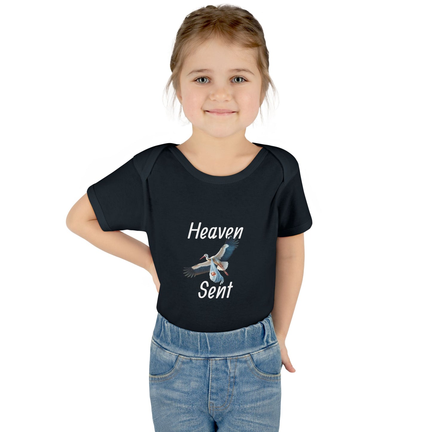Adorable Stork Baby Bodysuit – Gender Neutral Infant Outfit, Newborn Gift, Cute Baby Shower Idea