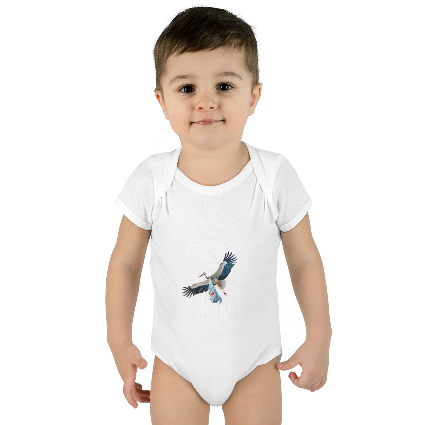 Adorable Stork Baby Bodysuit – Gender Neutral Infant Outfit, Newborn Gift, Cute Baby Shower Idea