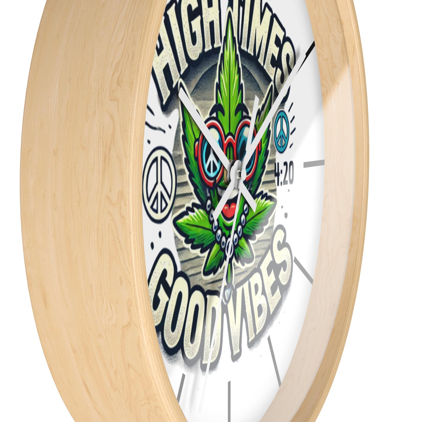 High AF Wall Clock – Trippy Weed Art, 420 Party Decor, Psychedelic Vibe for Chill Spaces