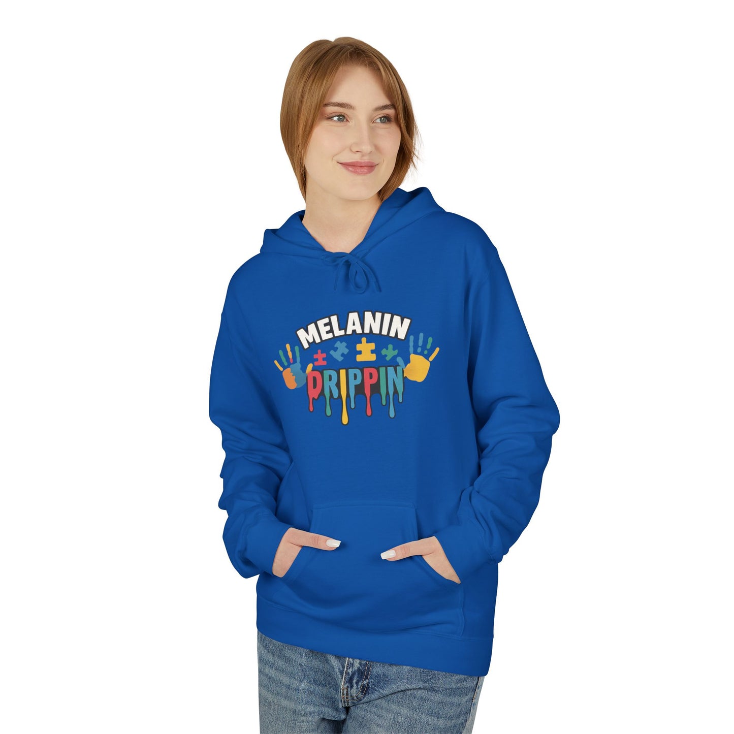 Melanin Poppin' Fleece Hoodie – All-Season Comfort & Inclusive Style
