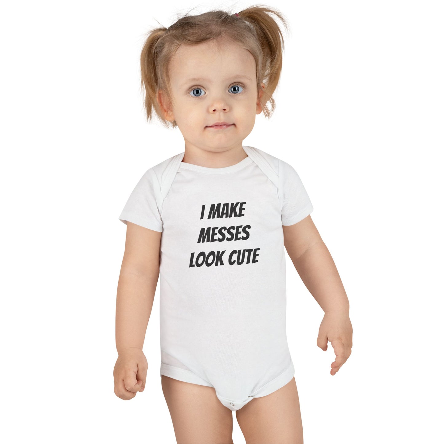 Funny Baby Onesie – “I Make Messes Look Cute” Newborn Outfit, Baby Shower Gift