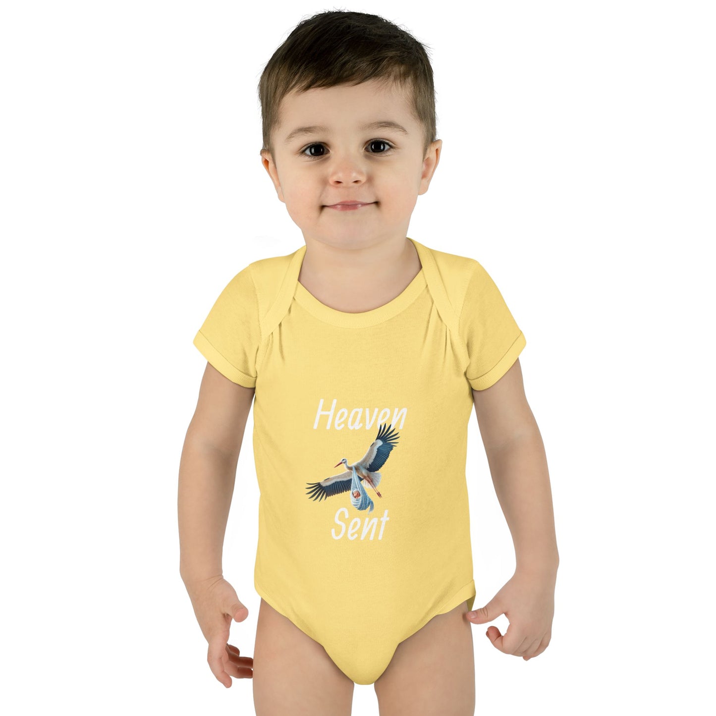 Adorable Stork Baby Bodysuit – Gender Neutral Infant Outfit, Newborn Gift, Cute Baby Shower Idea