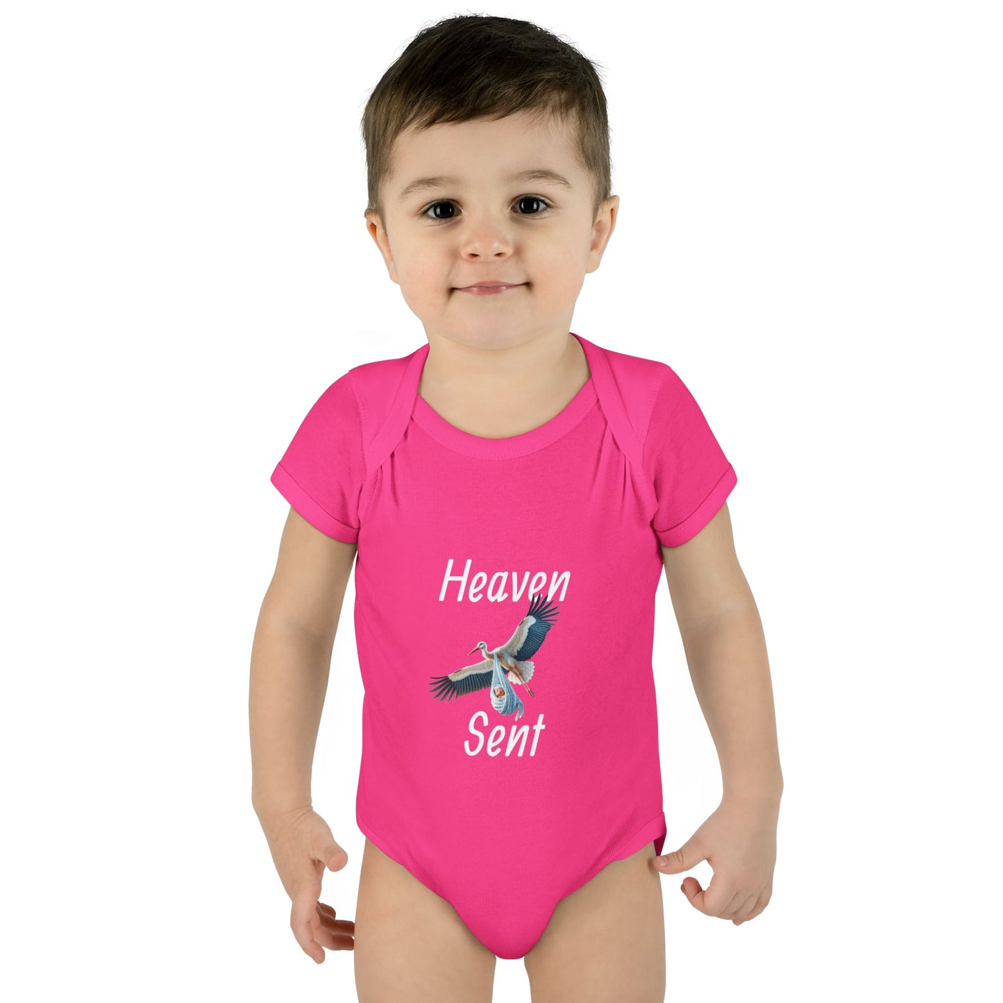 Adorable Stork Baby Bodysuit – Gender Neutral Infant Outfit, Newborn Gift, Cute Baby Shower Idea