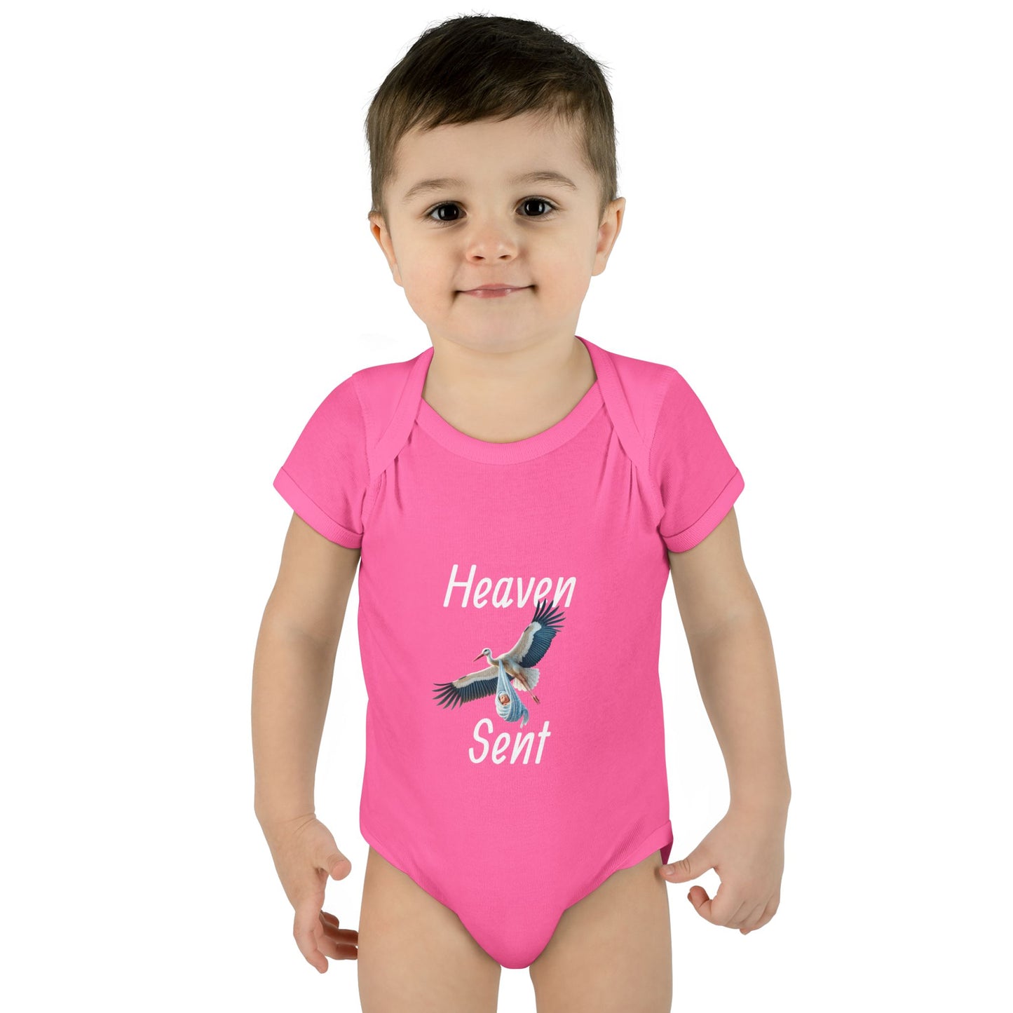 Adorable Stork Baby Bodysuit – Gender Neutral Infant Outfit, Newborn Gift, Cute Baby Shower Idea