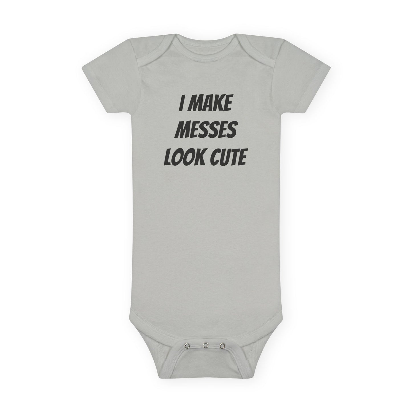 Funny Baby Onesie – “I Make Messes Look Cute” Newborn Outfit, Baby Shower Gift