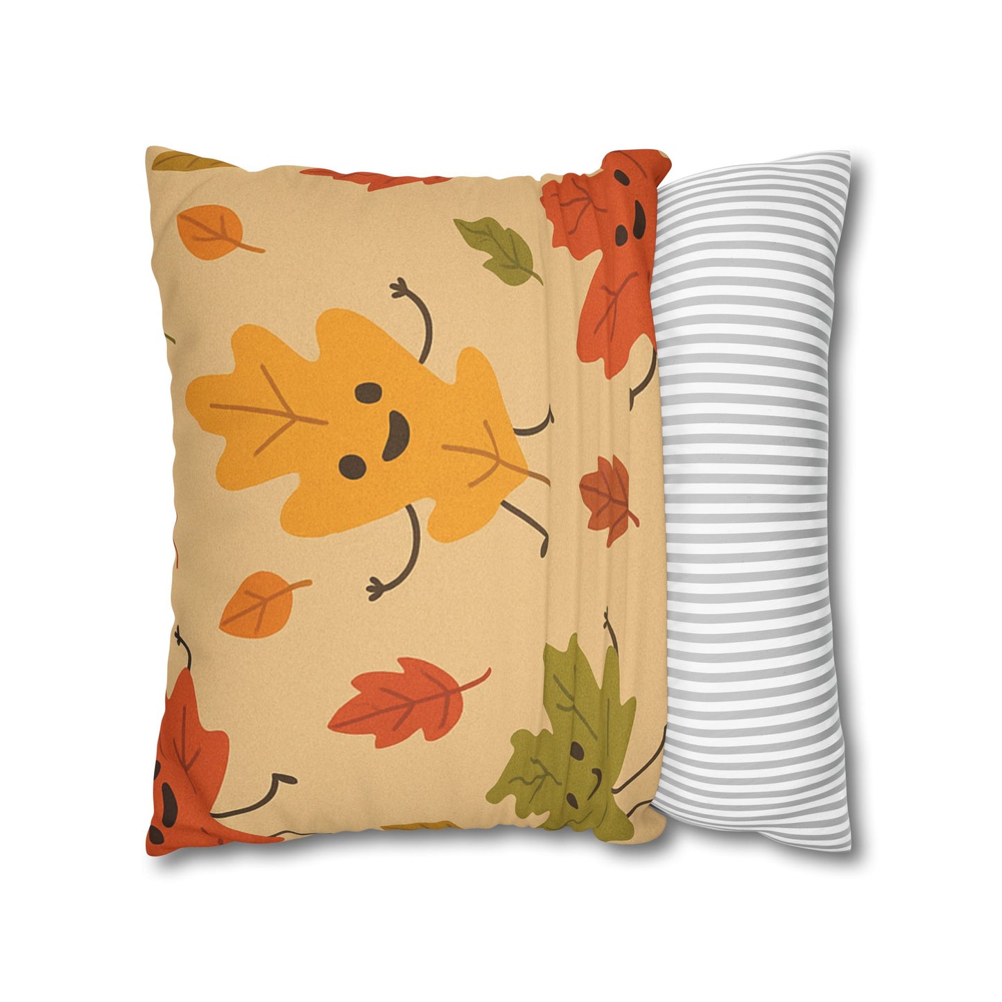 Cozy Autumn Pillow | Leaf Print Cushion Cover, Seasonal Home Accent, Thanksgiving Gift