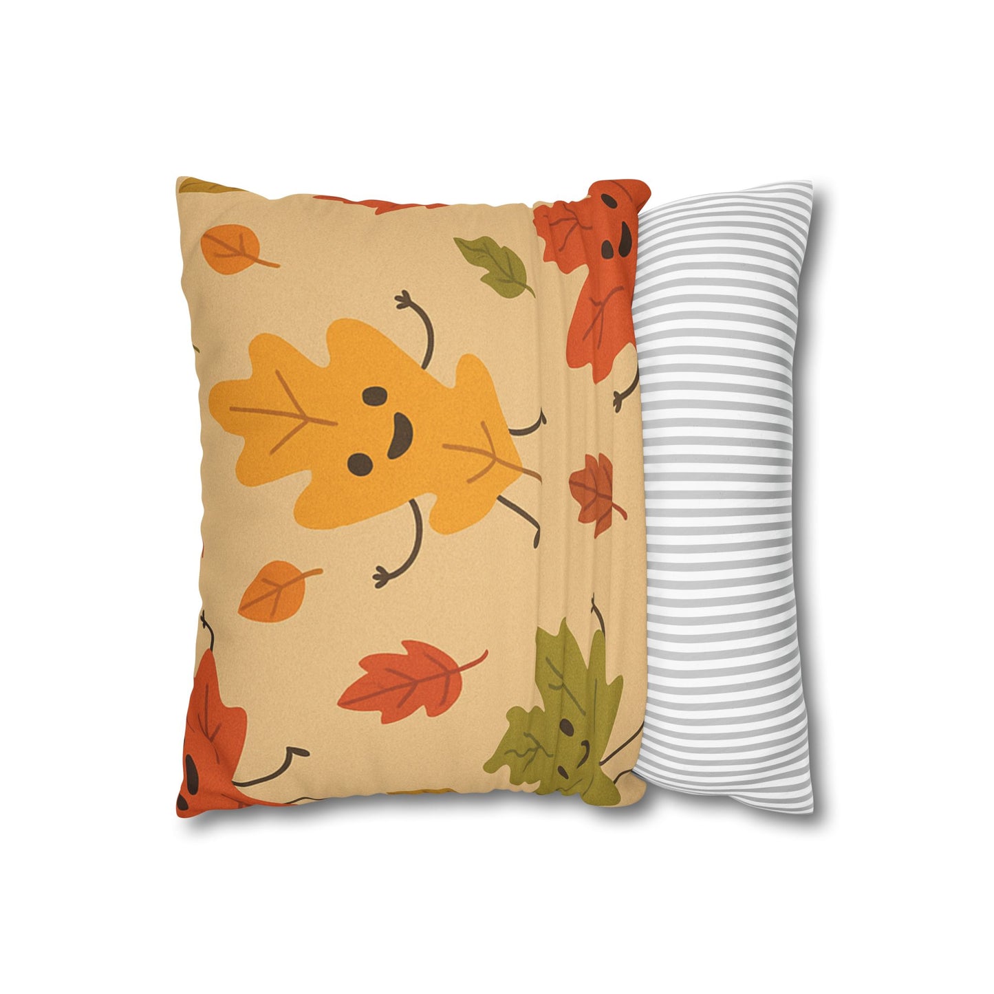 Cozy Autumn Pillow | Leaf Print Cushion Cover, Seasonal Home Accent, Thanksgiving Gift