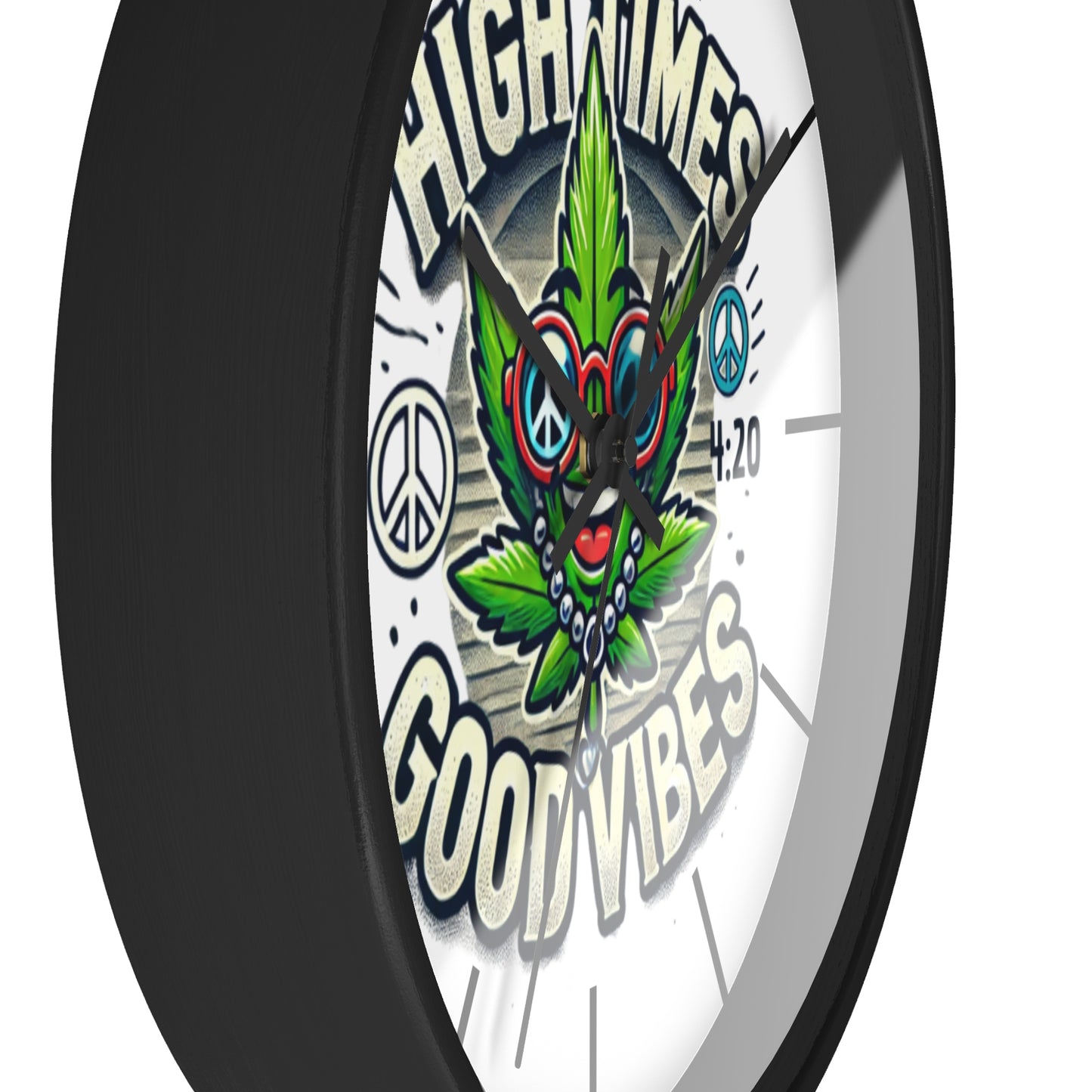 High AF Wall Clock – Trippy Weed Art, 420 Party Decor, Psychedelic Vibe for Chill Spaces