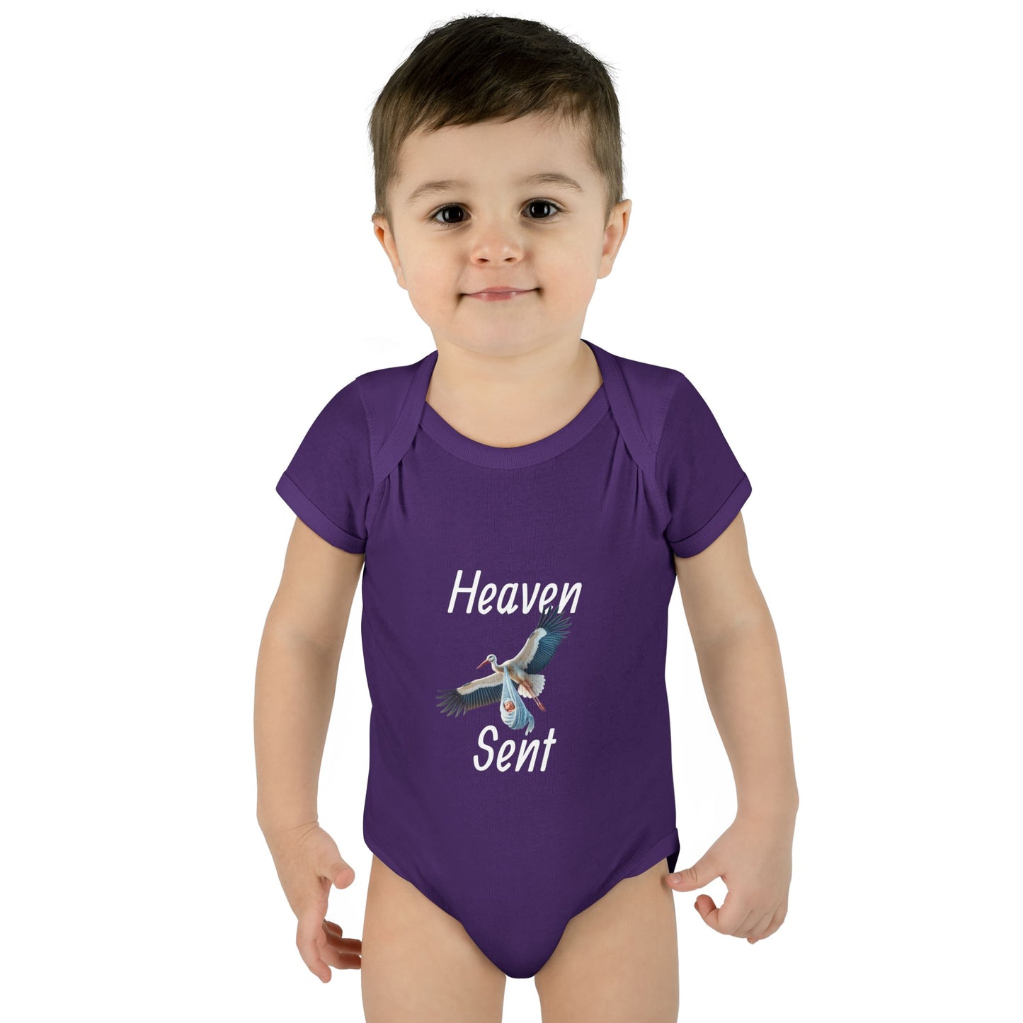 Adorable Stork Baby Bodysuit – Gender Neutral Infant Outfit, Newborn Gift, Cute Baby Shower Idea