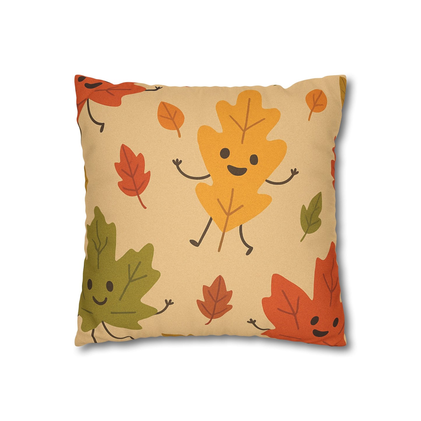 Cozy Autumn Pillow | Leaf Print Cushion Cover, Seasonal Home Accent, Thanksgiving Gift