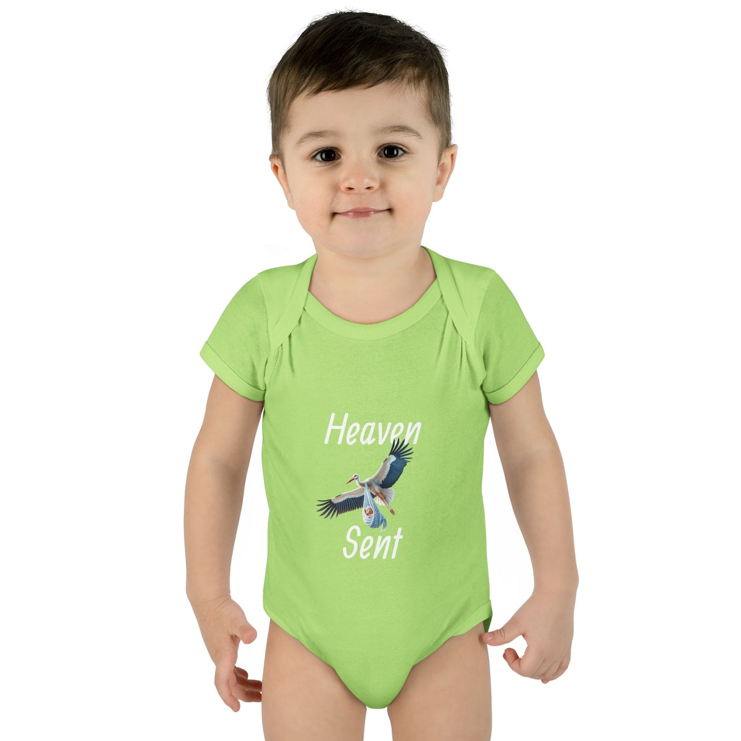 Adorable Stork Baby Bodysuit – Gender Neutral Infant Outfit, Newborn Gift, Cute Baby Shower Idea