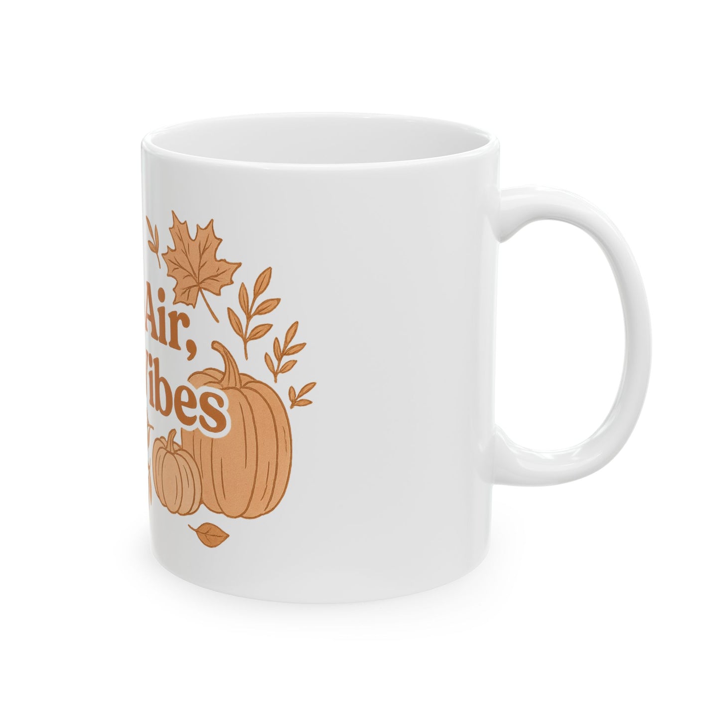 Cozy Fall Mug | Crisp Air Cozy Vibes Ceramic Cup, Autumn Drinkware