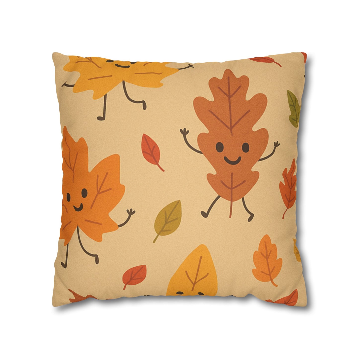 Cozy Autumn Pillow | Leaf Print Cushion Cover, Seasonal Home Accent, Thanksgiving Gift