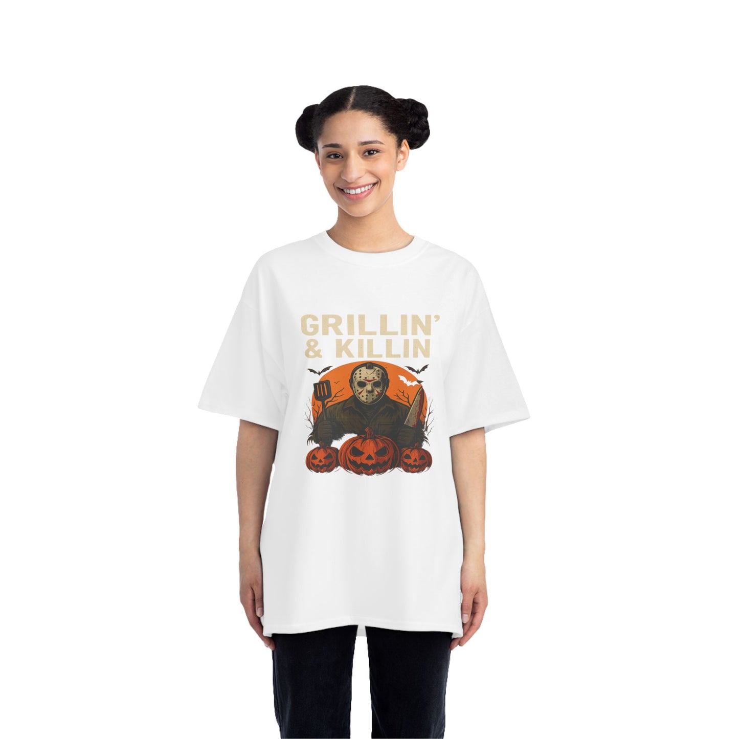 Halloween Grillin' & Killin' T-Shirt, Funny BBQ Shirt, Spooky Cookout Tee, Fall Celebration Apparel, Horror Fan Gift
