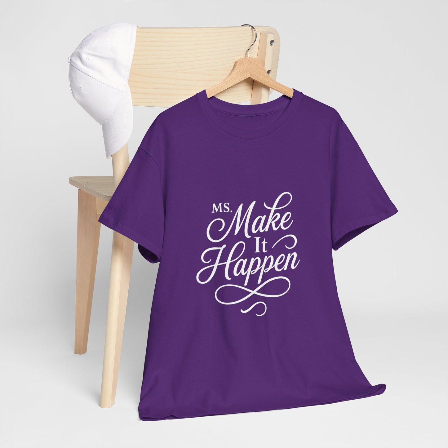 Ms.Makeithappen Graphic Tee. T-Shirt, Casual Streetwear, Fun Everyday Top, Bold Gift Idea