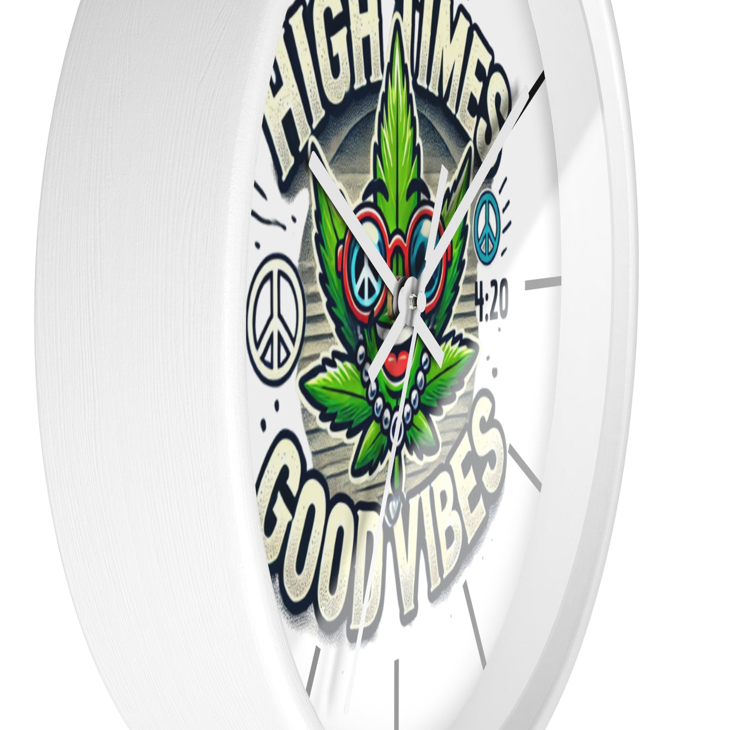 High AF Wall Clock – Trippy Weed Art, 420 Party Decor, Psychedelic Vibe for Chill Spaces