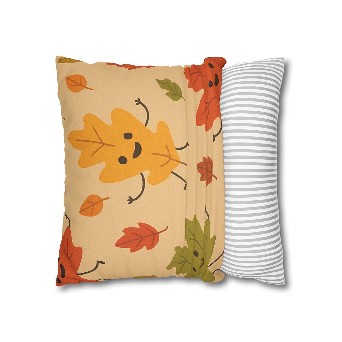 Cozy Autumn Pillow | Leaf Print Cushion Cover, Seasonal Home Accent, Thanksgiving Gift