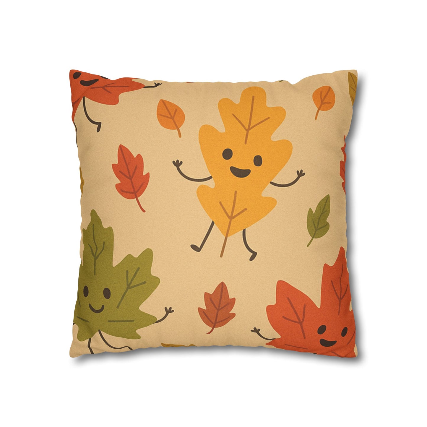 Cozy Autumn Pillow | Leaf Print Cushion Cover, Seasonal Home Accent, Thanksgiving Gift