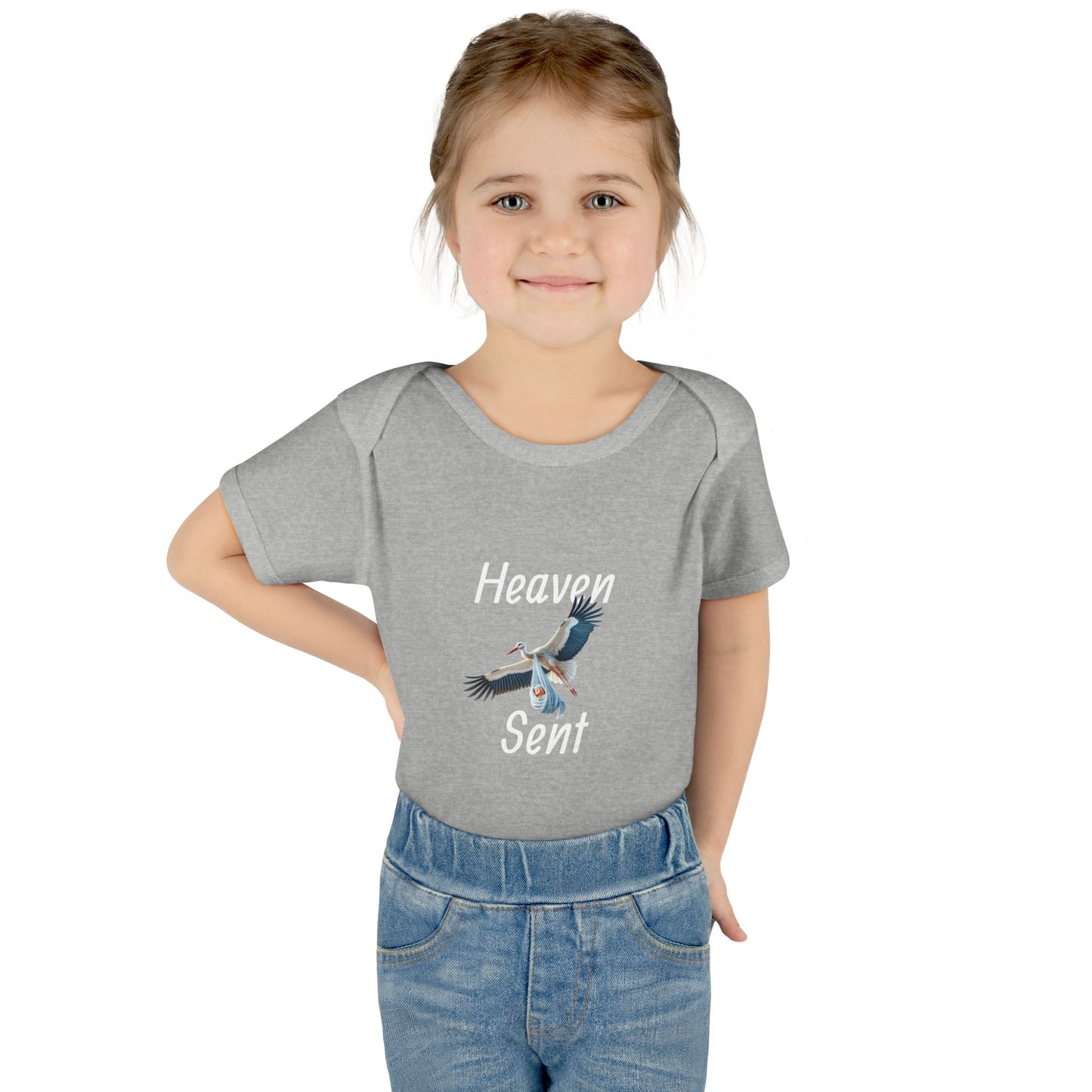 Adorable Stork Baby Bodysuit – Gender Neutral Infant Outfit, Newborn Gift, Cute Baby Shower Idea