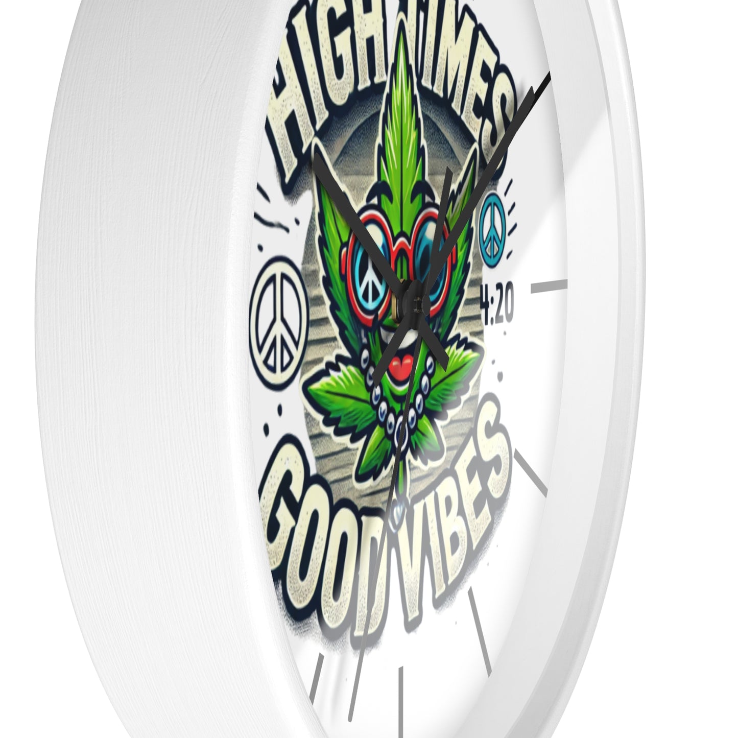 High AF Wall Clock – Trippy Weed Art, 420 Party Decor, Psychedelic Vibe for Chill Spaces