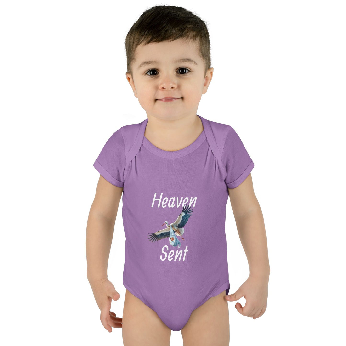 Adorable Stork Baby Bodysuit – Gender Neutral Infant Outfit, Newborn Gift, Cute Baby Shower Idea