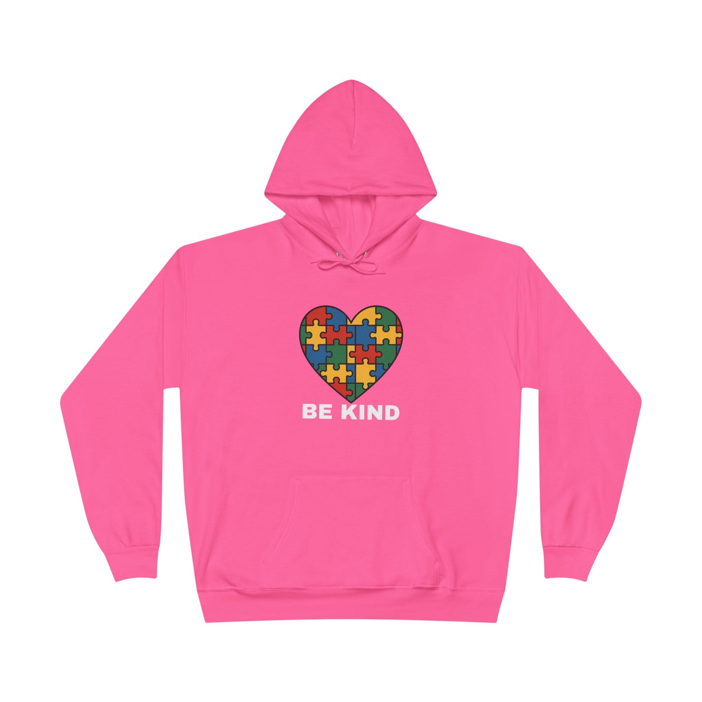 Autism Awareness Hoodie โ Kindness Puzzle Heart Eco-Friendly Unisex Sweatshirt