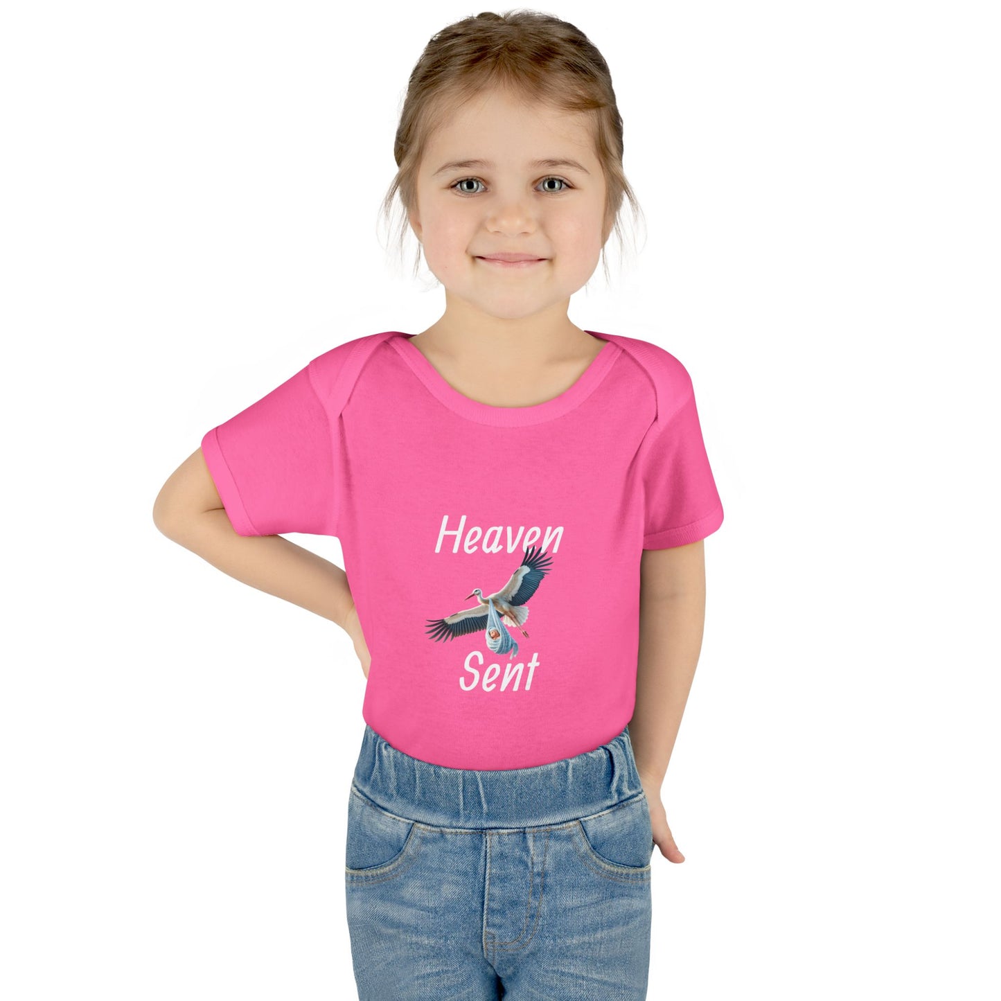 Adorable Stork Baby Bodysuit – Gender Neutral Infant Outfit, Newborn Gift, Cute Baby Shower Idea